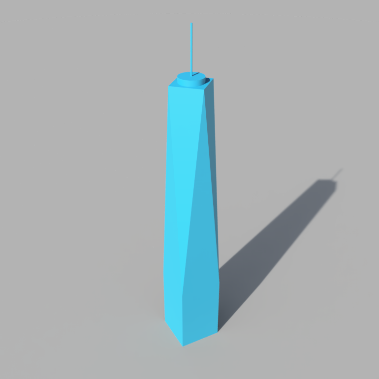 (SKY-000001-A) Solid Skyscraper Model